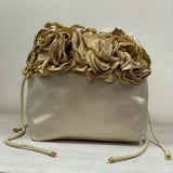 Borsa gioiello cerimonia beige fiori