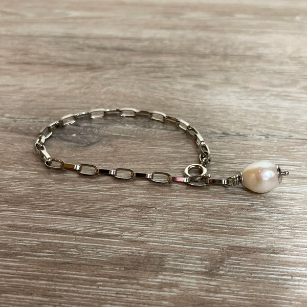 Bracciale perla e argento
