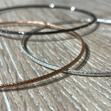 Bracciali in argento rigidi sottili multicolour