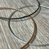 Bracciali in argento rigidi sottili