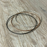 Bracciale in filo d'argento rigido 