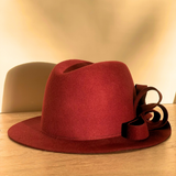 Cappello falda larga burgundy