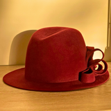 Cappello falda larga burgundy