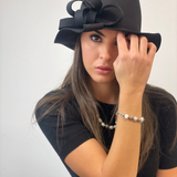 Cappello falda larga nero