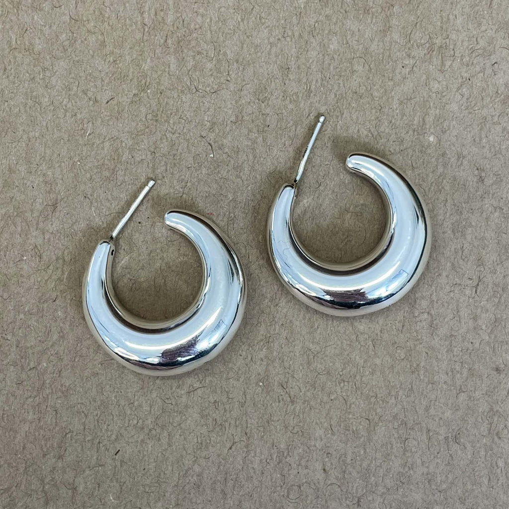 Argento Sterling 10mm Cerchio Lacrima a Goccia D'Acqua
