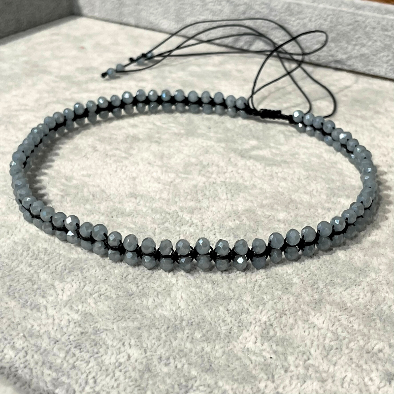 Chocker cristalli Azzurro Ghiaccio