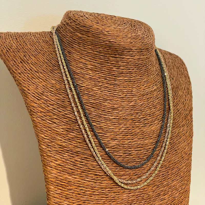 Collanina argento martellato