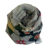 Foulard in lana con fiori