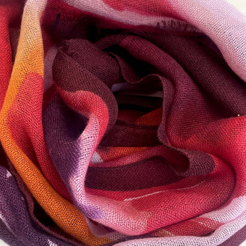 Foulard in lana sfumato