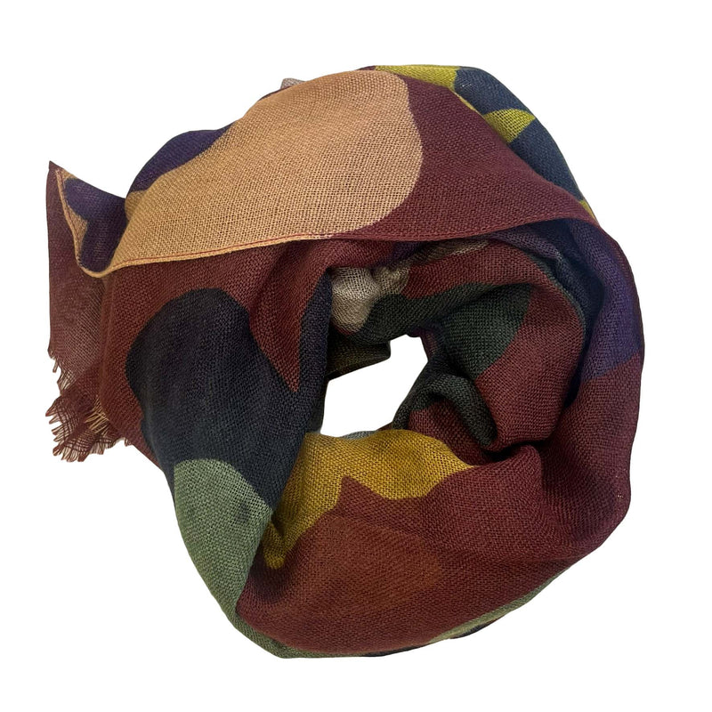 Foulard lana multicolor fiore