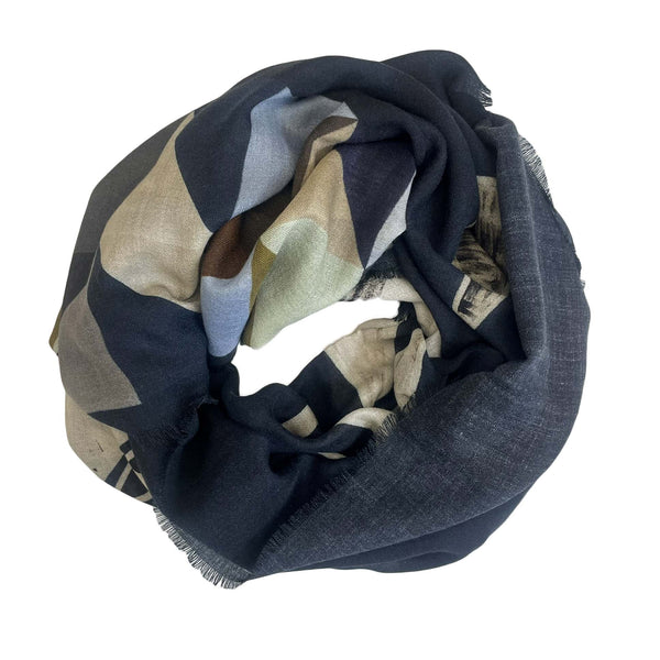 Foulard lana con fiore