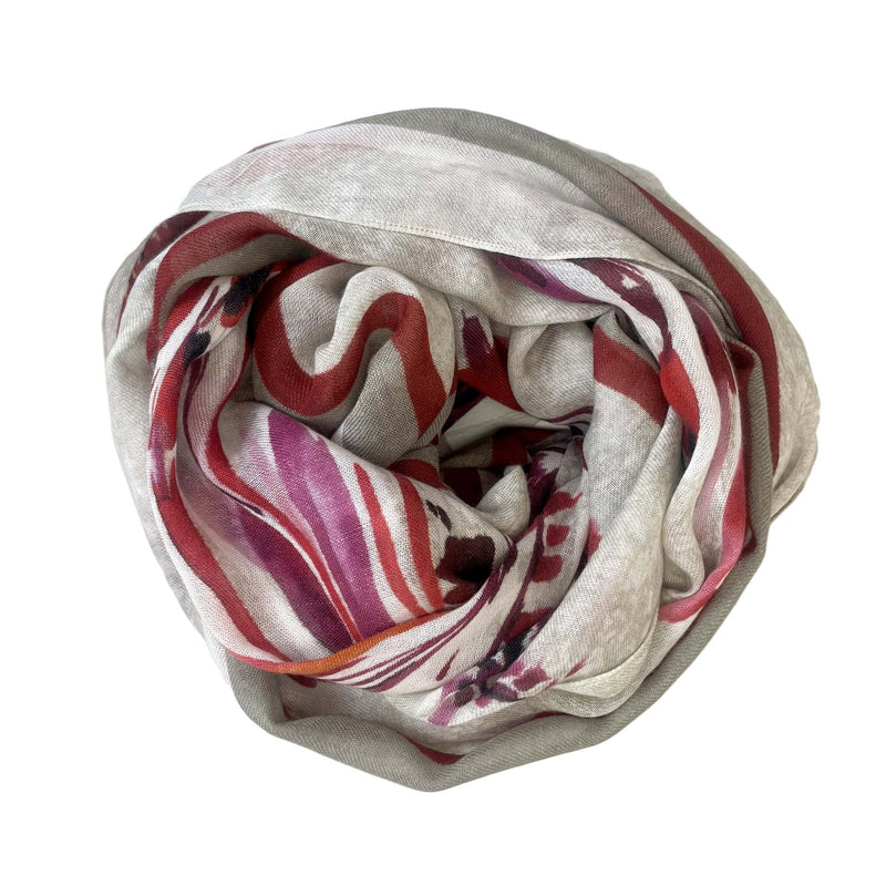 Foulard lana e seta fiore