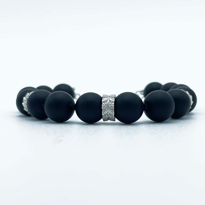 Bracciale onice e argento