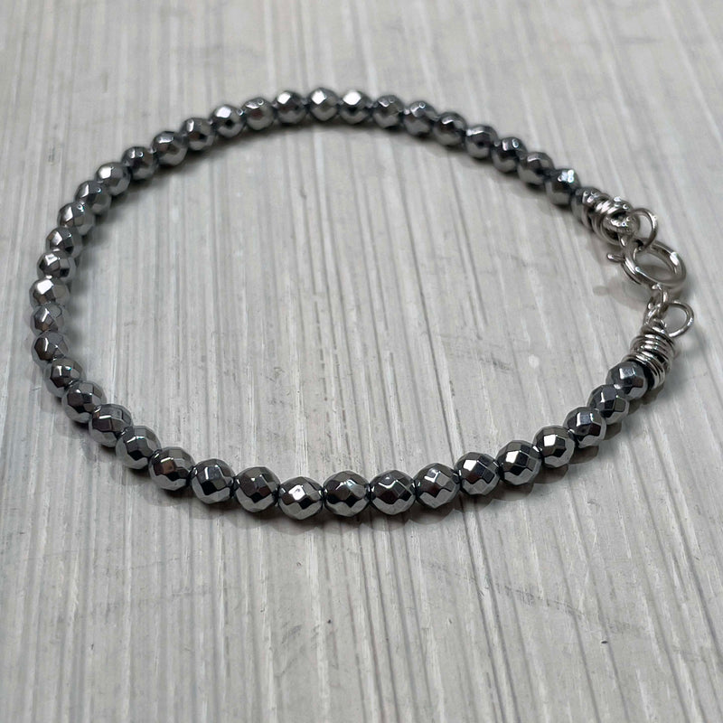 Bracciale ematite e argento