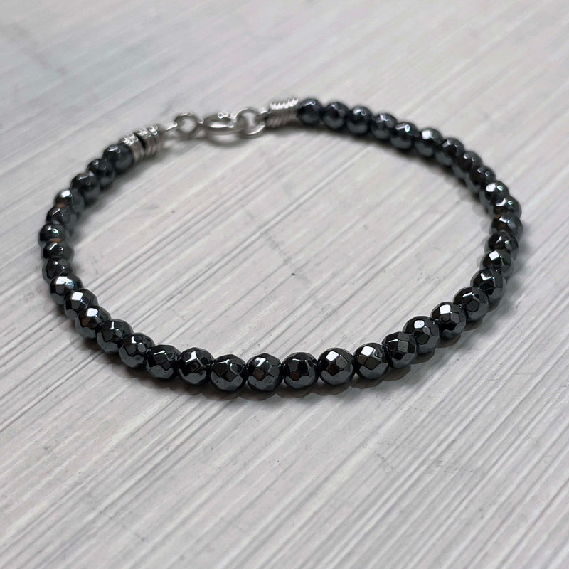 Bracciale ematite e argento