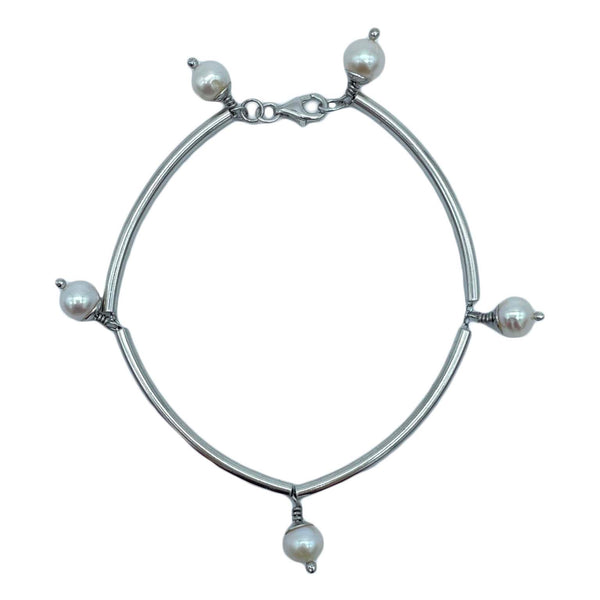 Bracciale argento e perle