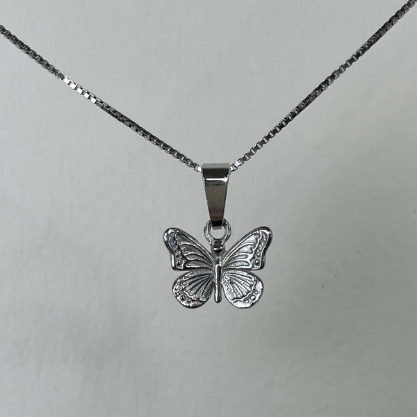Collana catena argento e farfalla 