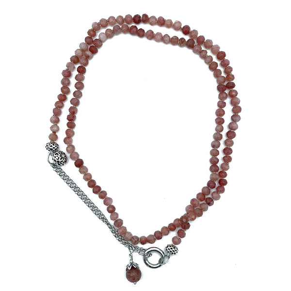 Collana quarzo rosa