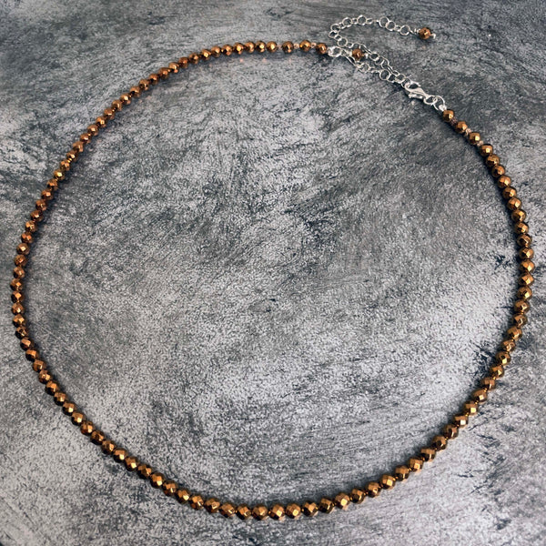 Collana ematite e argento