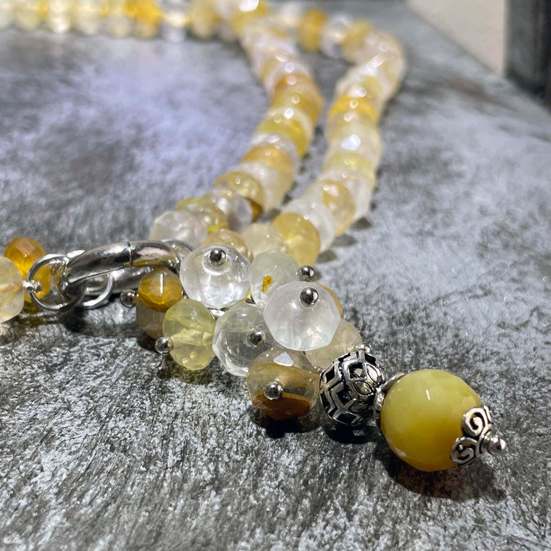 Collana quarzo ematoide giallo