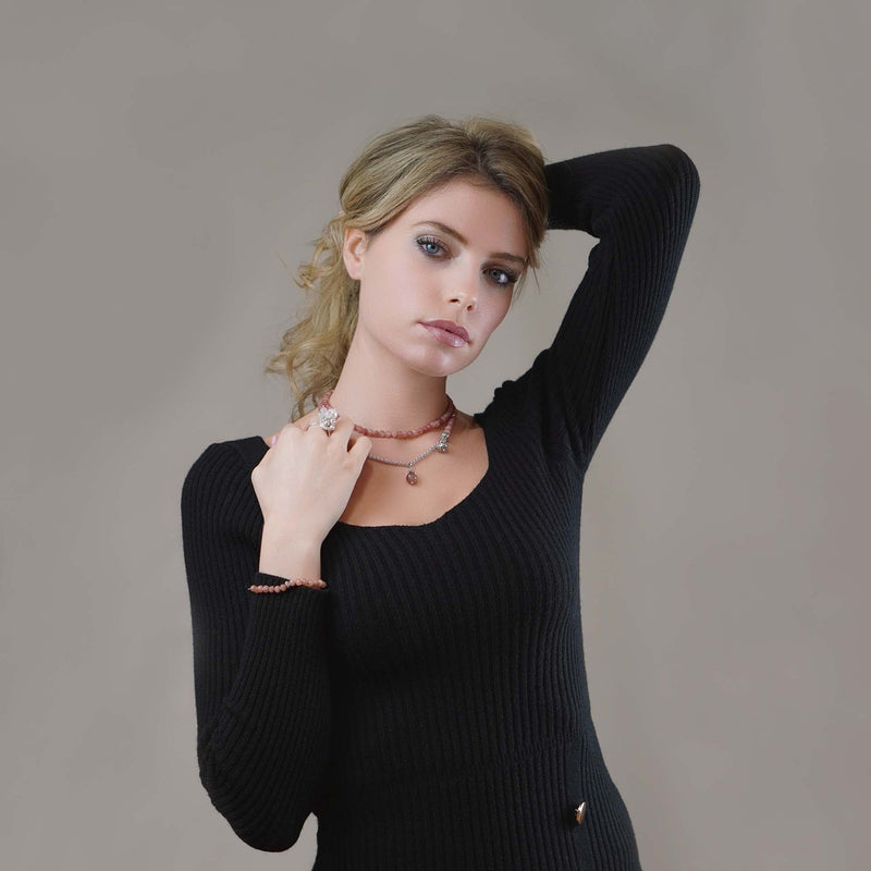 Collana quarzo rosa