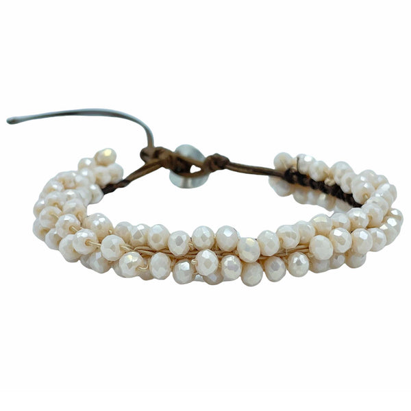 Bracciale cristalli bianco