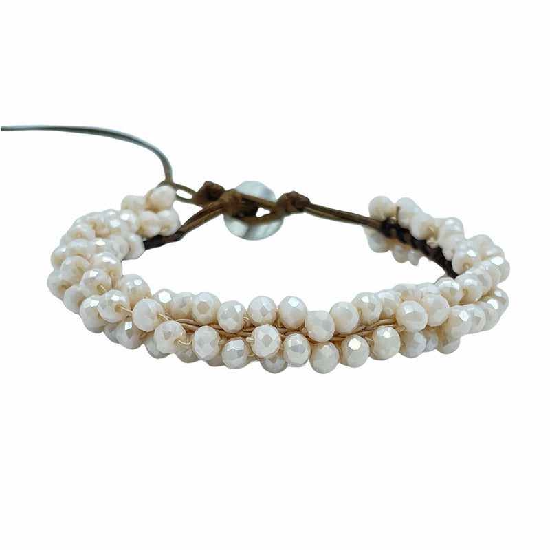 Bracciale cristalli bianco