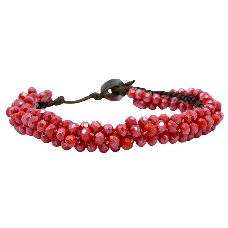 Bracciale cristalli rosso