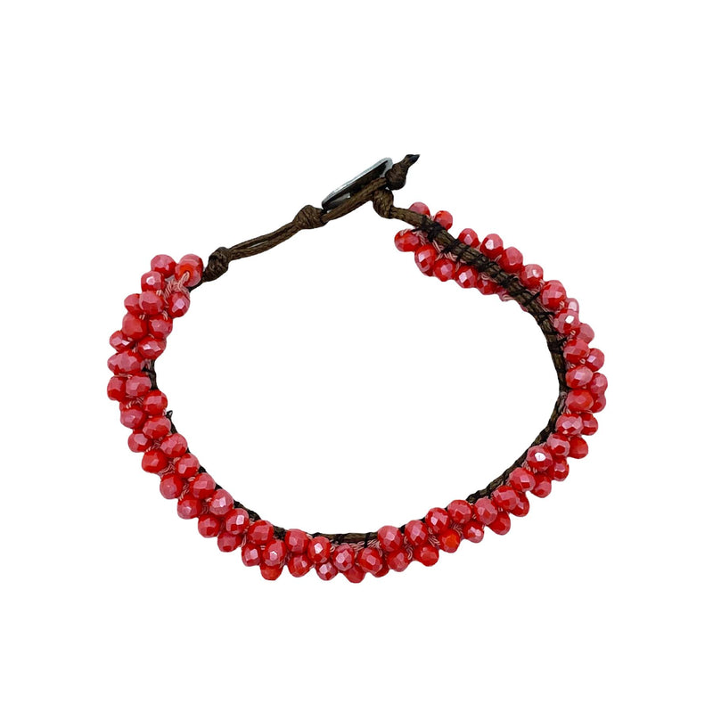 Bracciale cristalli rosso