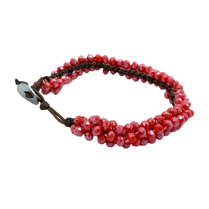 Bracciale cristalli rosso