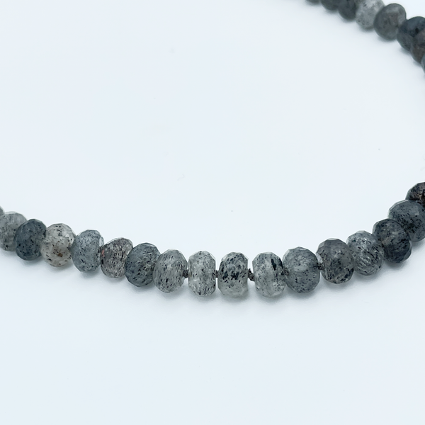 Collana quarzo rutilato e argento
