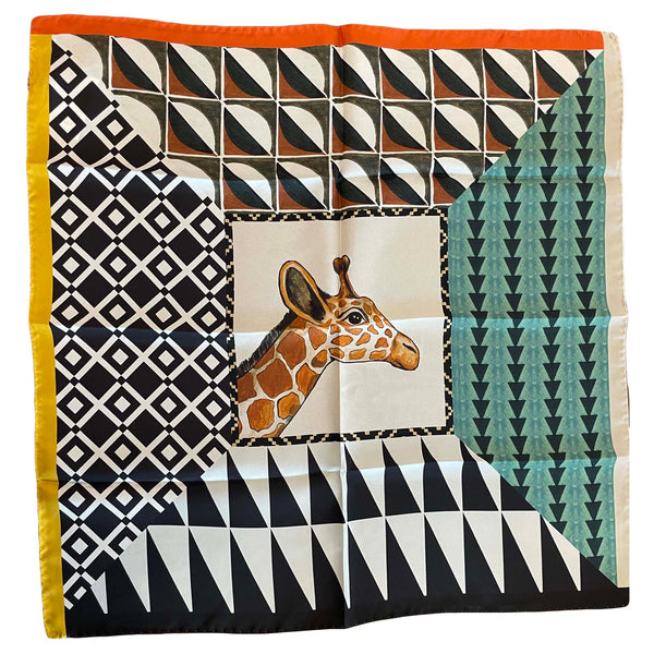 Foulard in seta giraffa Barbieri