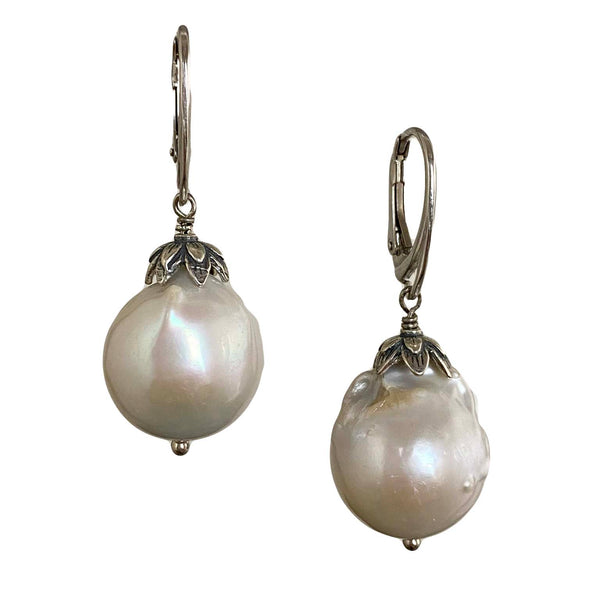 Orecchini perla barocca e argento