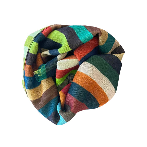 Foulard in lana righe multicolor